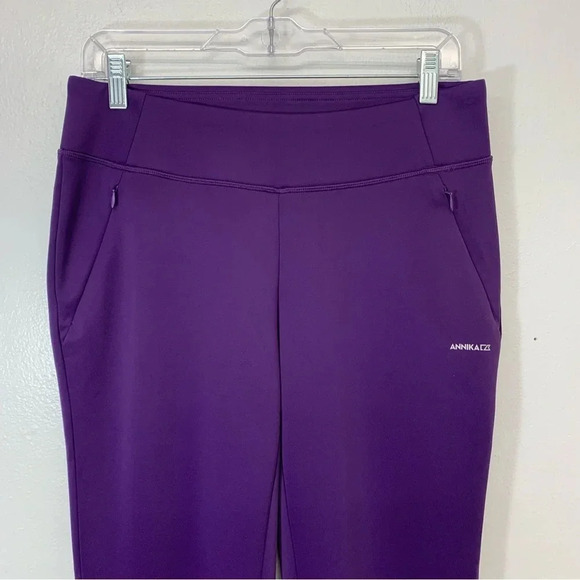 Annika CB Pants Woman Small Purple Dry Tech UPF 50 Pull On Pockets Golf Travel - Picture 2 of 14